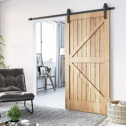 1.8m Sliding Barn Door Hardware Heavy Duty Sturdy Kit.