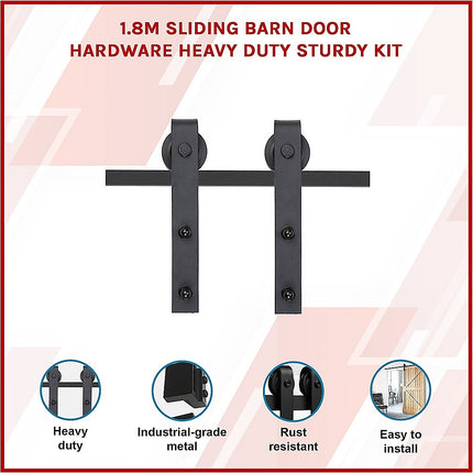 1.8m Sliding Barn Door Hardware Heavy Duty Sturdy Kit.