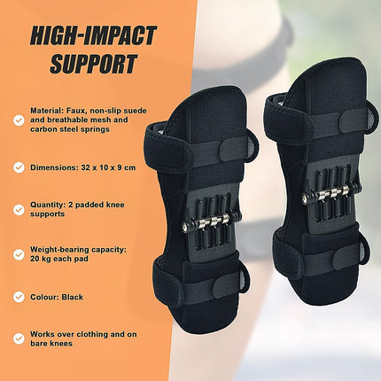 Power Knee Stabiliser Pad with Support Joint Spring Rebound Brace.