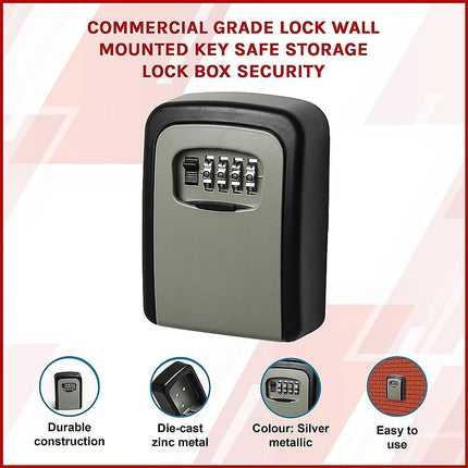 Commercial Grade Lock Wall Mounted Key Safe Storage Lock Box security.