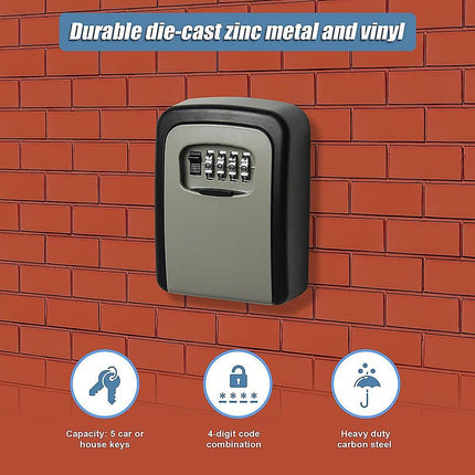 Commercial Grade Lock Wall Mounted Key Safe Storage Lock Box security.