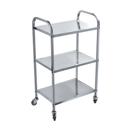 3 Tiers Food Trolley Cart Stainless Steel Utility Kitchen Dining Service.