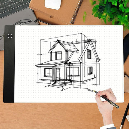 A4 LED Light Box Tracing Board Art Design Stencil Tattoo Copy Drawing Pad.
