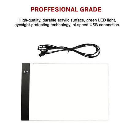 A4 LED Light Box Tracing Board Art Design Stencil Tattoo Copy Drawing Pad.