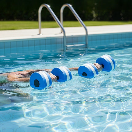 2x Water Aerobics Dumbbell EVA Aquatic Barbell Aqua Fitness.