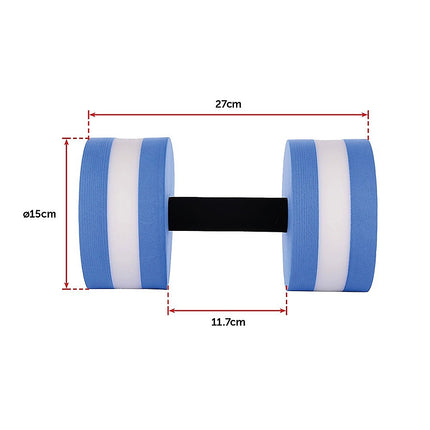 2x Water Aerobics Dumbbell EVA Aquatic Barbell Aqua Fitness.