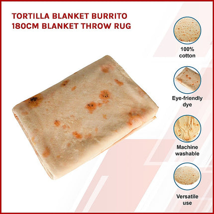 Tortilla Blanket Burrito 180cm Blanket Throw Rug.
