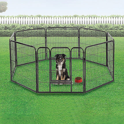 8 Panel Heavy Duty Pet Dog Playpen Puppy Exercise Fence Enclosure Cage.