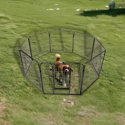 8 Panel Heavy Duty Pet Dog Playpen Puppy Exercise Fence Enclosure Cage.