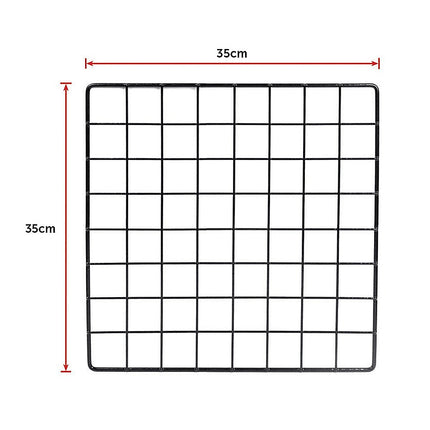 12 Cube Wire Grid Organiser Bookcase Storage Cabinet Wardrobe Closet Black.