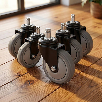 5x Office Chair Caster Wheels Set – Heavy Duty Universal Replacement for All Floors.