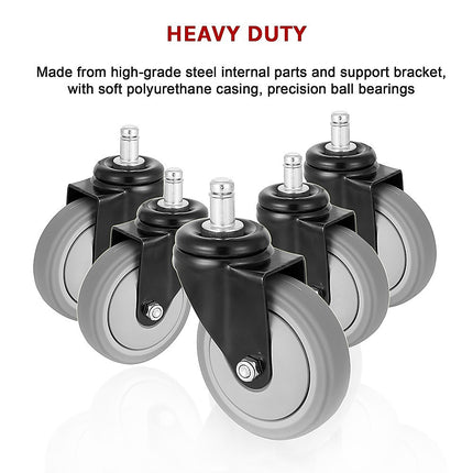 5x Office Chair Caster Wheels Set – Heavy Duty Universal Replacement for All Floors.