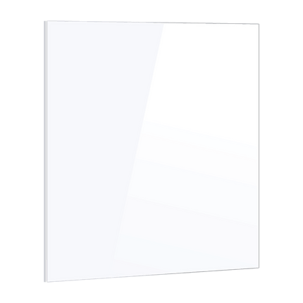 Toughened 90cm x 75cm White Glass Kitchen Splashback.