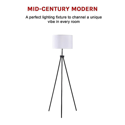 Mid-Century Floor Lamp Modern Tripod Decor Living Room Standing.