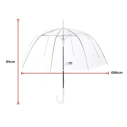 5x Clear Transparent Rain Walking Umbrella Parasol PVC Dome Wedding Party Favour.