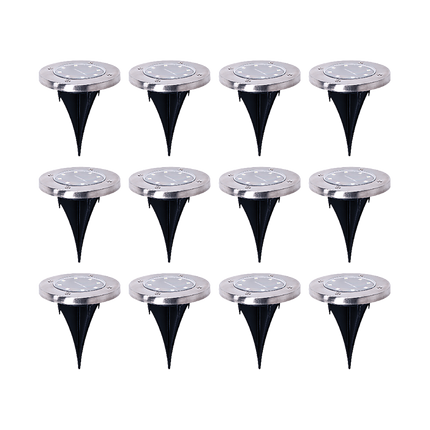 12x Solar Powered LED Buried Inground Recessed Light Garden Outdoor Deck Path.