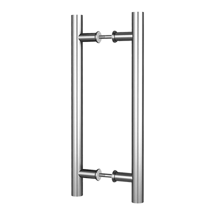 Round 300mm Stainless Steel Push Pull Door Handle for Wood Glass.
