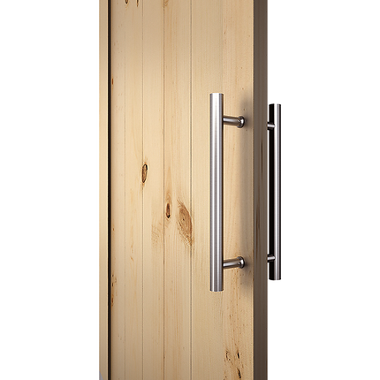 Round 300mm Stainless Steel Push Pull Door Handle for Wood Glass.