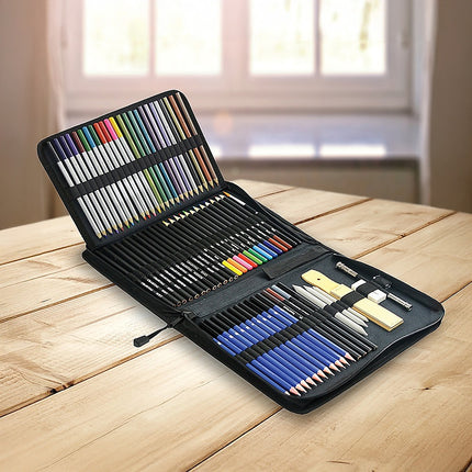 Art Sketch Pencils Oil Drawing Colouring Graphite Charcoal Pencil Set 72pcs/set.