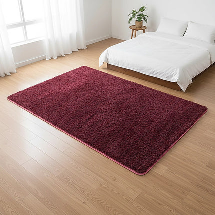 200x140cm Floor Rugs Large Shaggy Rug Area Carpet Bedroom Living Room Mat - Burgundy.
