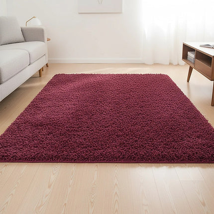 200x140cm Floor Rugs Large Shaggy Rug Area Carpet Bedroom Living Room Mat - Burgundy.
