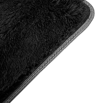 200x140cm Floor Rugs Large Shaggy Rug Area Carpet Bedroom Living Room Mat - Black.