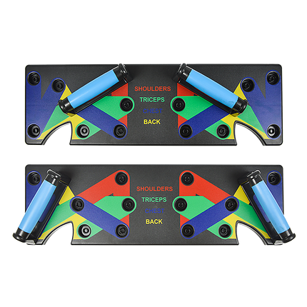 9 in 1 Push Up Board Yoga Bands Fitness Workout Train Gym Exercise Pushup Stand.