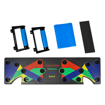9 in 1 Push Up Board Yoga Bands Fitness Workout Train Gym Exercise Pushup Stand.