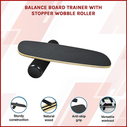 Balance Board Trainer with Stopper Wobble Roller.
