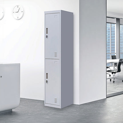 4-Door Vertical Locker for Office Gym Shed School Home Storage.