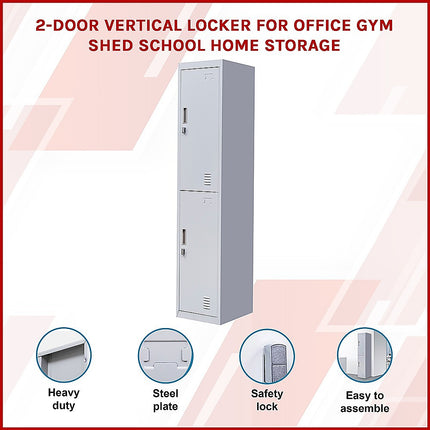 4-Door Vertical Locker for Office Gym Shed School Home Storage.