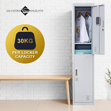 4-Door Vertical Locker for Office Gym Shed School Home Storage