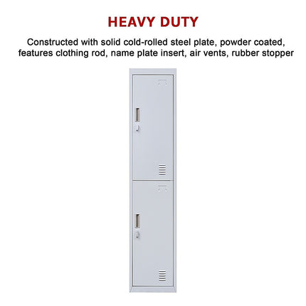 4-Door Vertical Locker for Office Gym Shed School Home Storage