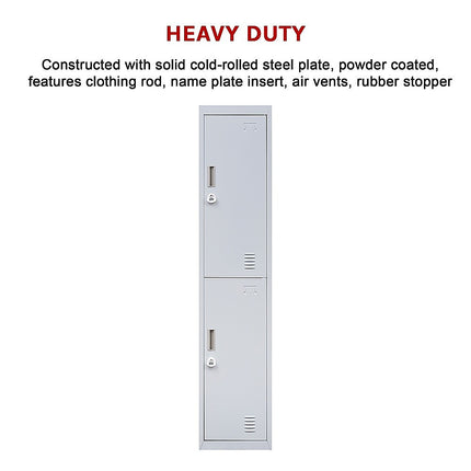 4-Door Vertical Locker for Office Gym Shed School Home Storage