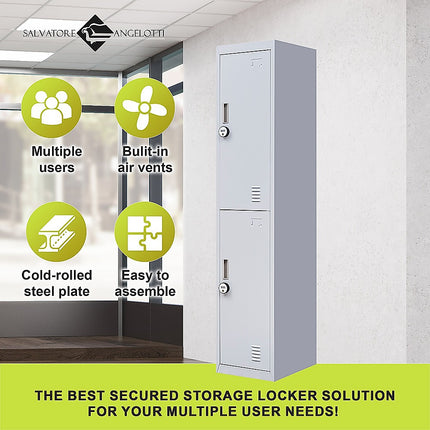4-Door Vertical Locker for Office Gym Shed School Home Storage