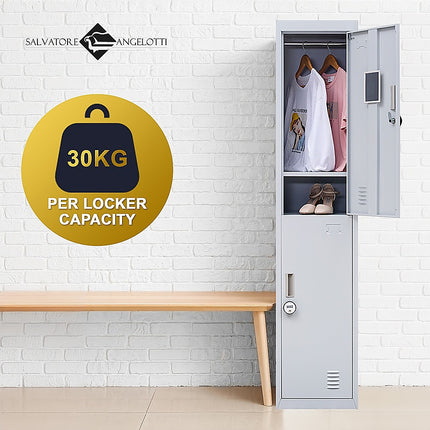 4-Door Vertical Locker for Office Gym Shed School Home Storage