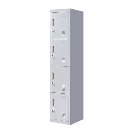 4-Door Vertical Locker for Office Gym Shed School Home Storage.
