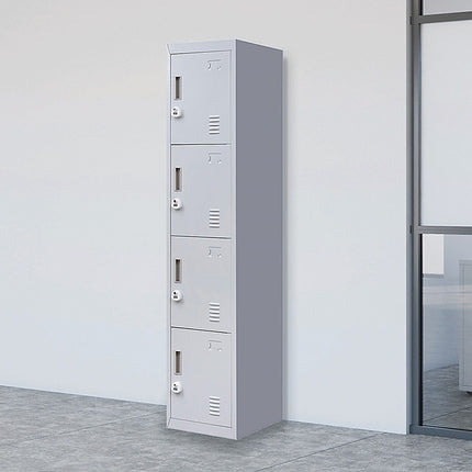 4-Door Vertical Locker for Office Gym Shed School Home Storage.