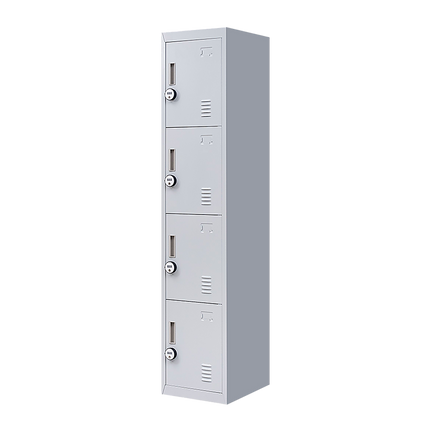 4-Door Vertical Locker for Office Gym Shed School Home Storage.