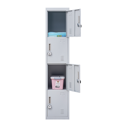 4-Door Vertical Locker for Office Gym Shed School Home Storage.