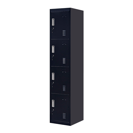 4-Door Vertical Locker for Office Gym Shed School Home Storage.