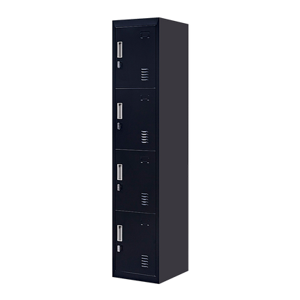 4-Door Vertical Locker for Office Gym Shed School Home Storage.