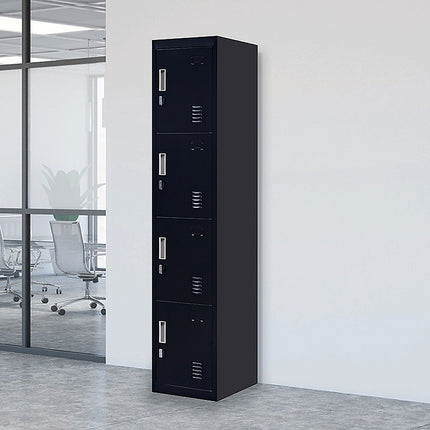 4-Door Vertical Locker for Office Gym Shed School Home Storage.