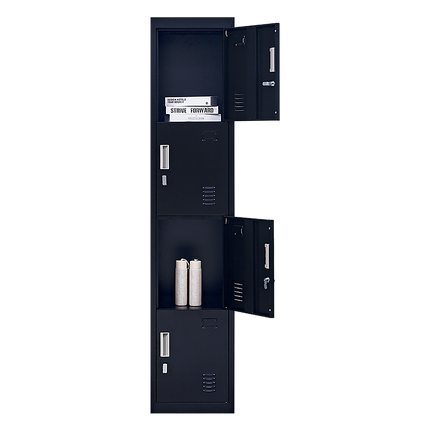 4-Door Vertical Locker for Office Gym Shed School Home Storage.