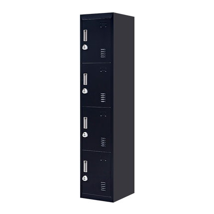 4-Door Vertical Locker for Office Gym Shed School Home Storage.