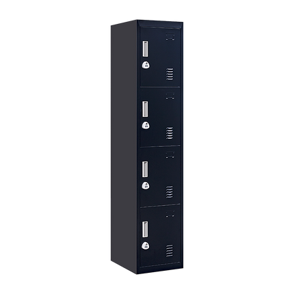 4-Door Vertical Locker for Office Gym Shed School Home Storage.