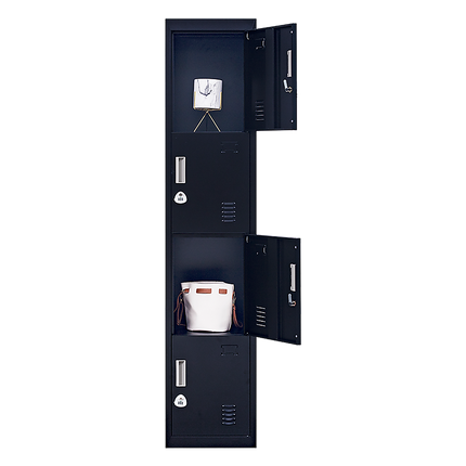 4-Door Vertical Locker for Office Gym Shed School Home Storage.
