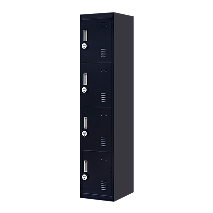 4-Door Vertical Locker for Office Gym Shed School Home Storage.