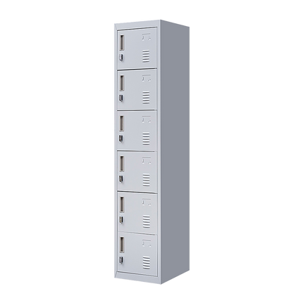 6-Door Locker for Office Gym Shed School Home Storage.