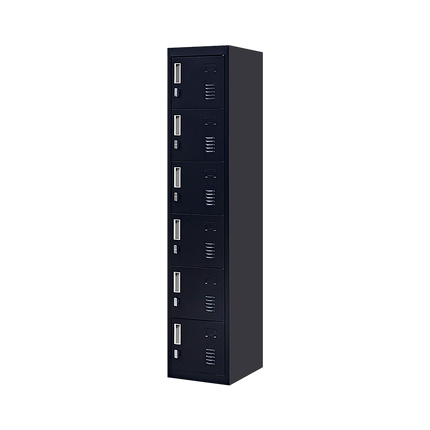6-Door Locker for Office Gym Shed School Home Storage.